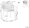 Metallstuhl gold 2er Set RIGBY Bild 3