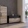 Wohnzimmerschrank Berno Schwarz/Sandeiche 70.8 x 38.9 cm mit Klapptür Vicco Bild 2