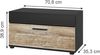 Wohnzimmerschrank Berno Schwarz/Sandeiche 70.8 x 38.9 cm mit Klapptür Vicco Bild 3