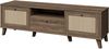 Forte GLENKEEN TV-Schrank 160, Lowboard im Boho-Stil mit Rattangeflecht, 2-türig, 1 Schublade, Holzwerkstoff, Valencia Eiche Holzdekor|Naturrattan, 159,2 cm breit x 48,8 cm hoch x 42 cm tief Bild 3