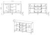 Kommode NEVIO Sideboard 138cm 2-türig Bild 3