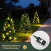 SALCAR 3er-Set Künstlicher Weihnachtsbaum 60 cm mit Beleuchtung – PVC Tannenzweige mit Erdspieß, ideal für Außenbereich und Gartendeko Bild 4