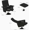 HOMCOM Massagesessel Elektrischer Liegesessel mit Fernbedienung (Fernsehsessel, 1-St, Relaxsessel), für Wohnzimmer, Schlafzimmer, Schwarz Bild 3