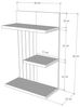 Skye Decor Wandregal 100% MELAMINE COATED PARTICLE BOARD, 60 cm x 19 cm x 40 cm N1740 Bild 3
