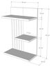 Skye Decor Wandregal 100% MELAMINE COATED PARTICLE BOARD, 60 cm x 19 cm x 40 cm N1740 Bild 5