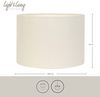 Light & Living Lampenschirm LIVIGNO, Ø 30 cm, Cremeweiß, Außenmaterial Stoff, Innenmaterial PVC, Halterung aus Metall Bild 2