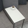Stylish White Side Table with Wheeled Metal Legs, 46 x 62 x 26 cm | 100% Melamine Coated Particle Board, 18 mm Thick | Modern & Functional Design for Home & Office Bild 5