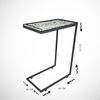 Stylish White Side Table with Wheeled Metal Legs, 46 x 62 x 26 cm | 100% Melamine Coated Particle Board, 18 mm Thick | Modern & Functional Design for Home & Office Bild 2