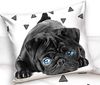 Carbotex Bettwäsche Mops-Welpe - Hunde-Bettwäsche-Set mit Wendemotiv, 135x200 & 80x80, Baumwolle, 100% Baumwolle Bild 2