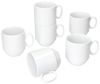 MamboCat Becher 6er Set Tommy Kaffeebecher 220ml weiß Porzellan 6 Personen stapelbar, Porzellan Bild 2