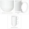 MamboCat Becher 6er Set Tommy Kaffeebecher 220ml weiß Porzellan 6 Personen stapelbar, Porzellan Bild 5