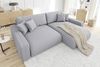 S-Style Möbel Ecksofa Emma mit Bettfunktion in Cord-Stoff schöner Sitzkomfort, Ottomane links oder rechts bestellbar, mit Wellenfederung Bild 4