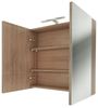 Spiegelschrank Badspiegel Badezimmer Spiegel City 80cm braun Eiche mit 5W LED-Strahler / Energiebox Bild 4