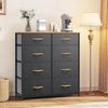 YITAHOME Kommode,Kommode mit 8 Schubladen,Schrank,Stoffschubladen mit Griffen,Kommodenschrank mit Stabiler Stahlrahmen,Dauerhaft,Dunkelgrau Bild 2