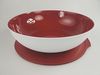 TUPPERWARE Servierschüssel Tupperware Allegra Schale 3,5 Liter in bordeaux rot/weiß Bild 2