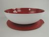 TUPPERWARE Servierschüssel Tupperware Allegra Schale 3,5 Liter in bordeaux rot/weiß Bild 5