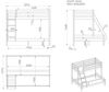 Vipack 'Martin' Etagenbett, natur, 90x200/140x200 cm, Kiefer massiv, inkl. Lattenroste Bild 3