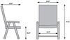 Sieger Palma Klappsessel 4 fach verstellbar, Vollkunststoff Weiß 62 x 105 x 67 cm Bild 3