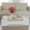 Couchtisch Eljak 110x57x31 cm Weiß/Travertin [en. casa] Bild 3