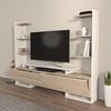 Hanah Home Stylish TV Stand, White & Oak, 183.6 x 140 x 31.7 cm | 100% Melamine Coated Particle Board, 18 mm Thick | Modern Design for Living Room & Entertainment Spaces Bild 2