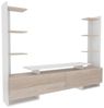 Hanah Home Stylish TV Stand, White & Oak, 183.6 x 140 x 31.7 cm | 100% Melamine Coated Particle Board, 18 mm Thick | Modern Design for Living Room & Entertainment Spaces Bild 4