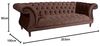 Ivette Sofa 3-Sitzer Samtvelours Braun Buche Nussbaumfarben Bild 2
