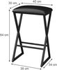 Barhocker Vault Schwarz 40 x 64 cm 2er Set Vicco Bild 3