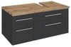 Waschbeckenunterschrank 'Davos', Grau-Graphit-Wotan Eiche Bild 4
