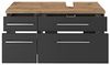Waschbeckenunterschrank 'Davos', Grau-Graphit-Wotan Eiche Bild 3