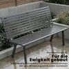 Outsunny Gartenbank mit breitem Sitz, Lamellendesign (Balkonbank, 1-St, Outdoor Sitzbank), für Garten Park 154 x 68 x 88 cm Schwarz Bild 5