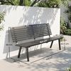 Outsunny Gartenbank mit breitem Sitz, Lamellendesign (Balkonbank, 1-St, Outdoor Sitzbank), für Garten Park 154 x 68 x 88 cm Schwarz Bild 3