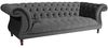 Ivette Sofa 3-Sitzer Samtvelours Anthrazit Buche Nussbaumfarben Bild 4