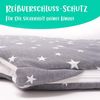 Babyschlafsack HONEY | mitwachsend & atmungsaktiv | ganzjahres Baby-Schlafsack | pflegeleichtes Polyesterflies | vier verstellbaren Größen (Sterne grau, 62/68) Bild 5