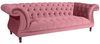 Ivette Sofa 3-Sitzer Samtvelours Rose Buche Nussbaumfarben Bild 4
