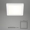 BRILONER - LED Wandlampe mit indirektem Licht, flach, neutralweiße Lichtfarbe, Aussenlampe, Wandleuchte aussen, LED Strahler außen, Außenleuchte, Außenwandleuchten, 19 x 19 x 2,8 cm, Weiß Bild 5