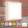 BRILONER - LED Wandlampe mit indirektem Licht, flach, neutralweiße Lichtfarbe, Aussenlampe, Wandleuchte aussen, LED Strahler außen, Außenleuchte, Außenwandleuchten, 19 x 19 x 2,8 cm, Weiß Bild 2