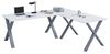 VCM Schreibtisch Lona 916559 Silber / Weiß H. 76 x B. 220 x T. 190 cm Bild 1