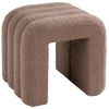 Home4You Polsterhocker B 40 x H 40 cm, Taupe, Teddystoff, (1 St), MDF, flauschig Bild 4