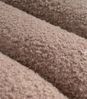 Home4You Polsterhocker B 40 x H 40 cm, Taupe, Teddystoff, (1 St), MDF, flauschig Bild 3