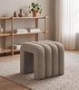 Home4You Polsterhocker B 40 x H 40 cm, Taupe, Teddystoff, (1 St), MDF, flauschig Bild 2