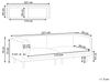 Beliani 'VORGOD' Sofa 3-Sitzer, Stoff dunkelblau, 221 x 84 x 76 cm Bild 3