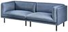 Beliani 'VORGOD' Sofa 3-Sitzer, Stoff dunkelblau, 221 x 84 x 76 cm Bild 4
