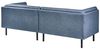 Beliani 'VORGOD' Sofa 3-Sitzer, Stoff dunkelblau, 221 x 84 x 76 cm Bild 5