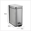 Abfalleimer, rechteckig, 5 l, matt, Taupe - 5five Simple Smart Bild 5