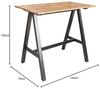 riess-ambiente Bartisch CASTLE 120cm natur, Küche · Massivholz · eckig · Metall · Eiche · Industrial Bild 3