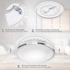 LED-Leuchtmittel B.K.Licht LED Deckenleuchte Chrom rund Ø38cm 24W 2200lm Neutralweiß Bild 5