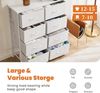 DUMOS Kommode für Schlafzimmer mit 8 Stoffschubladen, hohe Kommode Organizer für Kleidung, Schrank Kinderzimmer, Aufbewahrungsturm mit Schrank, Metallrahmen, Holzplatte, leichte Kinderzimmermöbel Bild 4