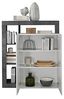 Highboard SEFRO - 2 Türen & 4 Ablagen - Weiß lackiert & Beton-Optik Bild 4