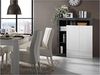 Highboard SEFRO - 2 Türen & 4 Ablagen - Weiß lackiert & Beton-Optik Bild 5