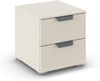 rauch Aditio Box, Nachttisch, 2 Schubladen, mit Softclose-Funktion, Farbe Beige, BxHxT 40x42x42cm